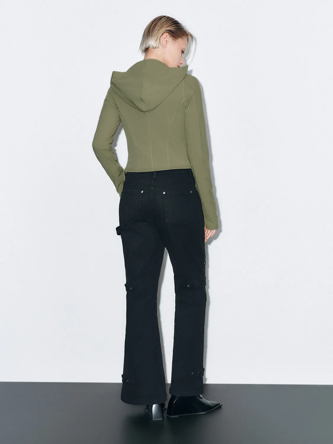 Cropped Zip Up Front Jackets sold by Urban Revivo product image thumbnail 3