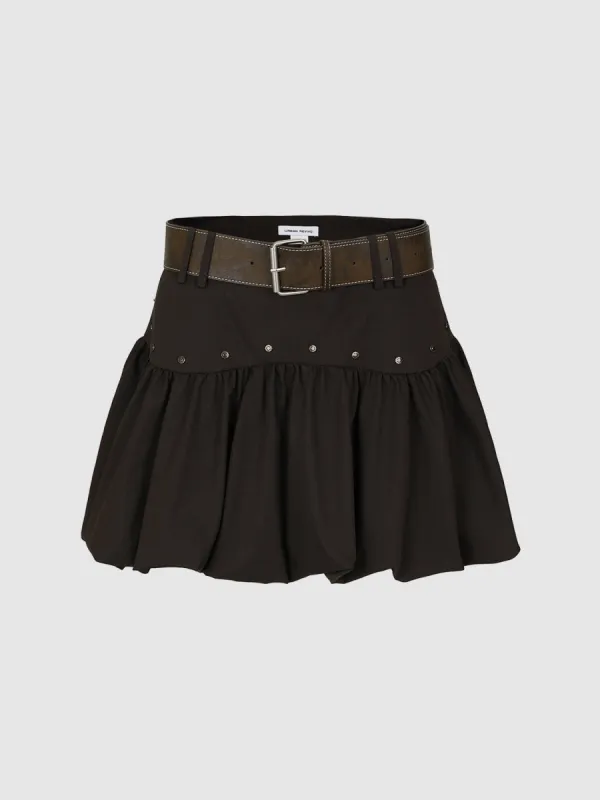 Ruffle Hem A-Line Skirts sold by Urban Revivo