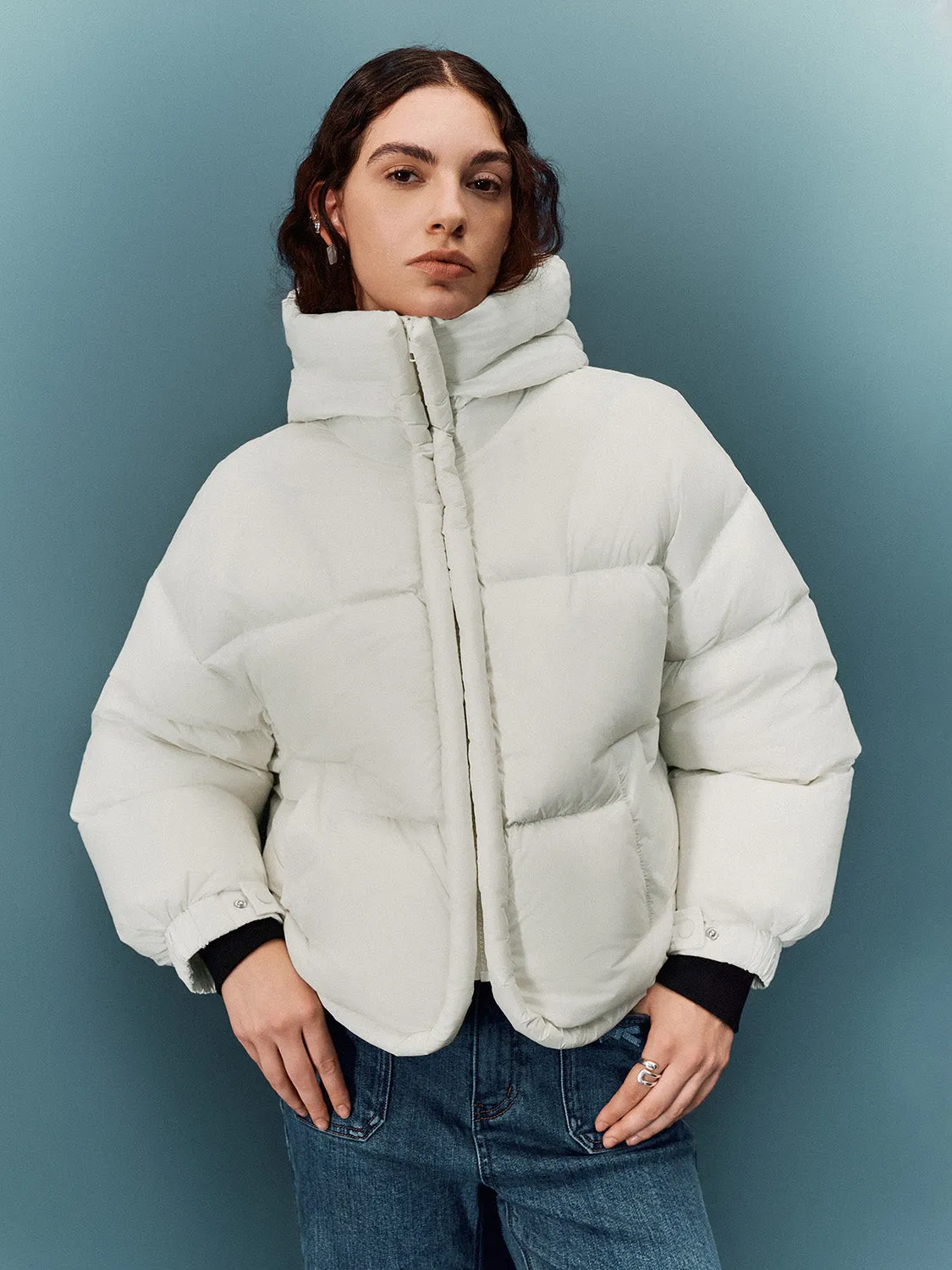 Zip Up Front Down Outerwear sold by Urban Revivo