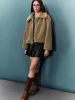 Fluffy Zip Up Front Jackets sold by Urban Revivo