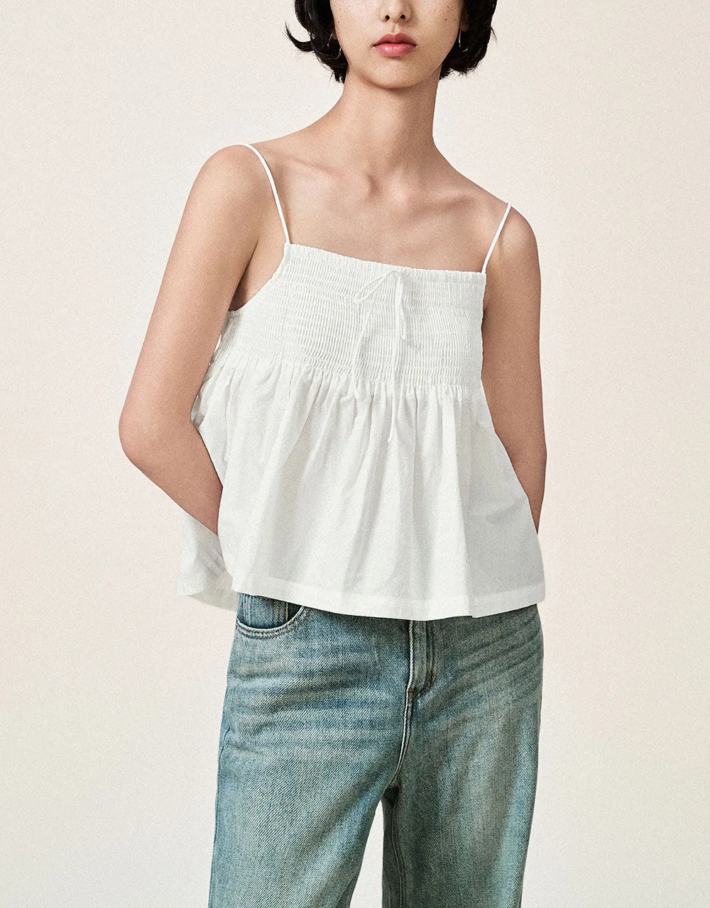 Shirred Cami Top sold by Urban Revivo product image thumbnail 2