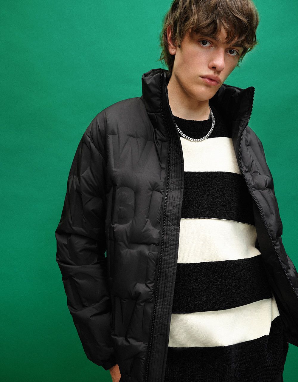 Drop Shoulder Sleeve Stand Collar Down Jacket sold by Urban Revivo product image thumbnail 3