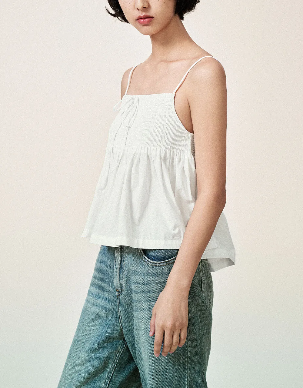 Shirred Cami Top sold by Urban Revivo product image thumbnail 3