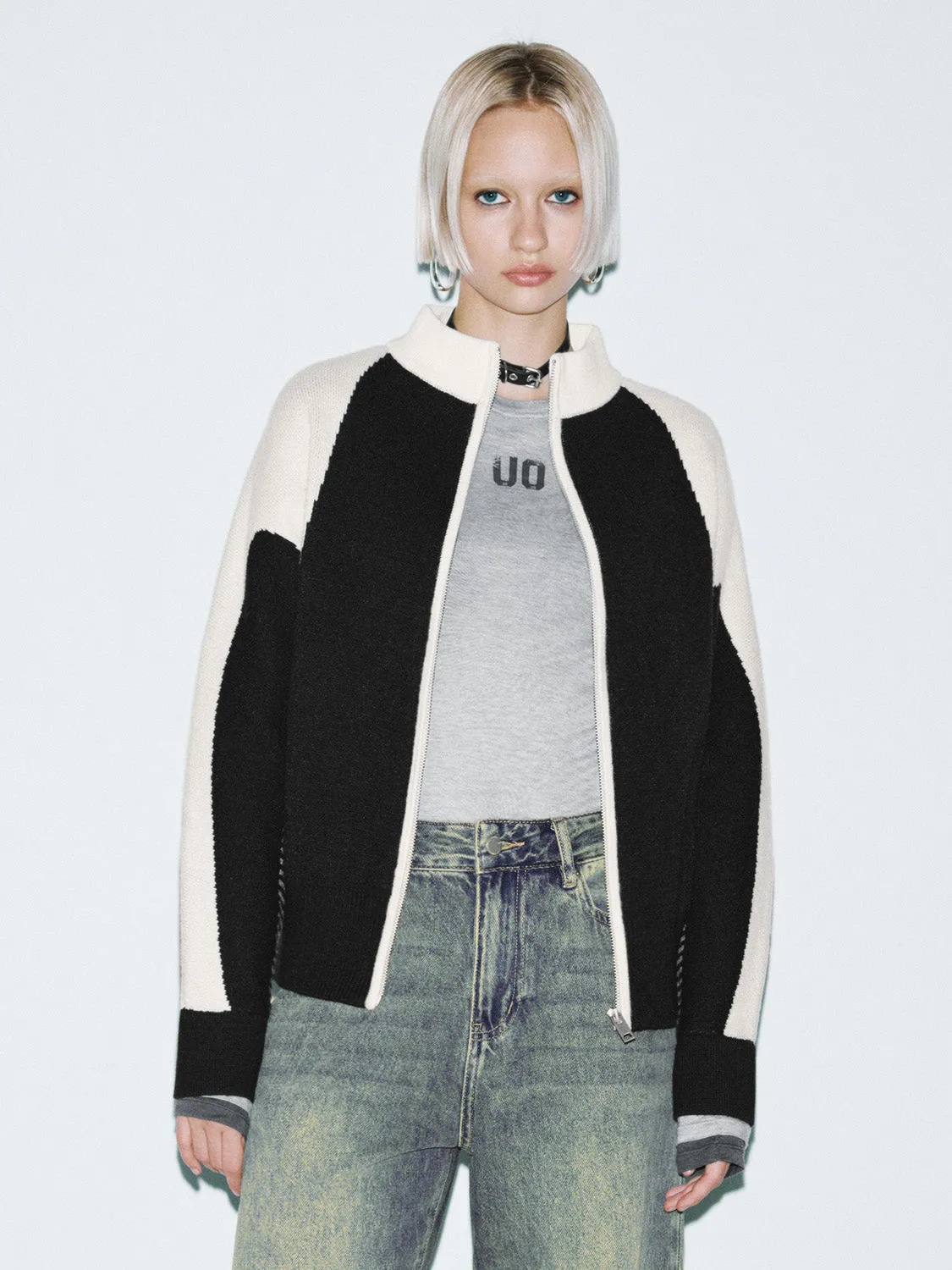 Zip Front Knitted Cardigans sold by Urban Revivo