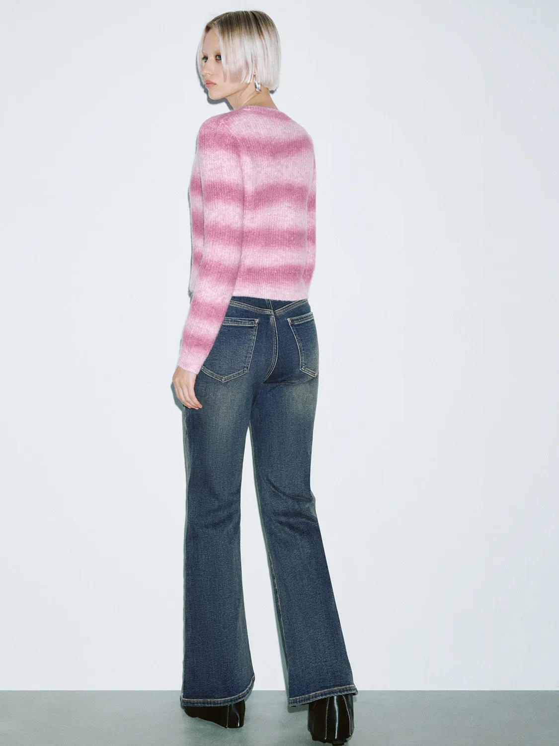 Cropped Striped Knitted Cardigans sold by Urban Revivo product image thumbnail 3