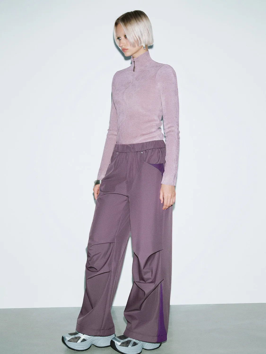 Zip Half Placket Skinny Knitted T-Shirts sold by Urban Revivo product image thumbnail 4