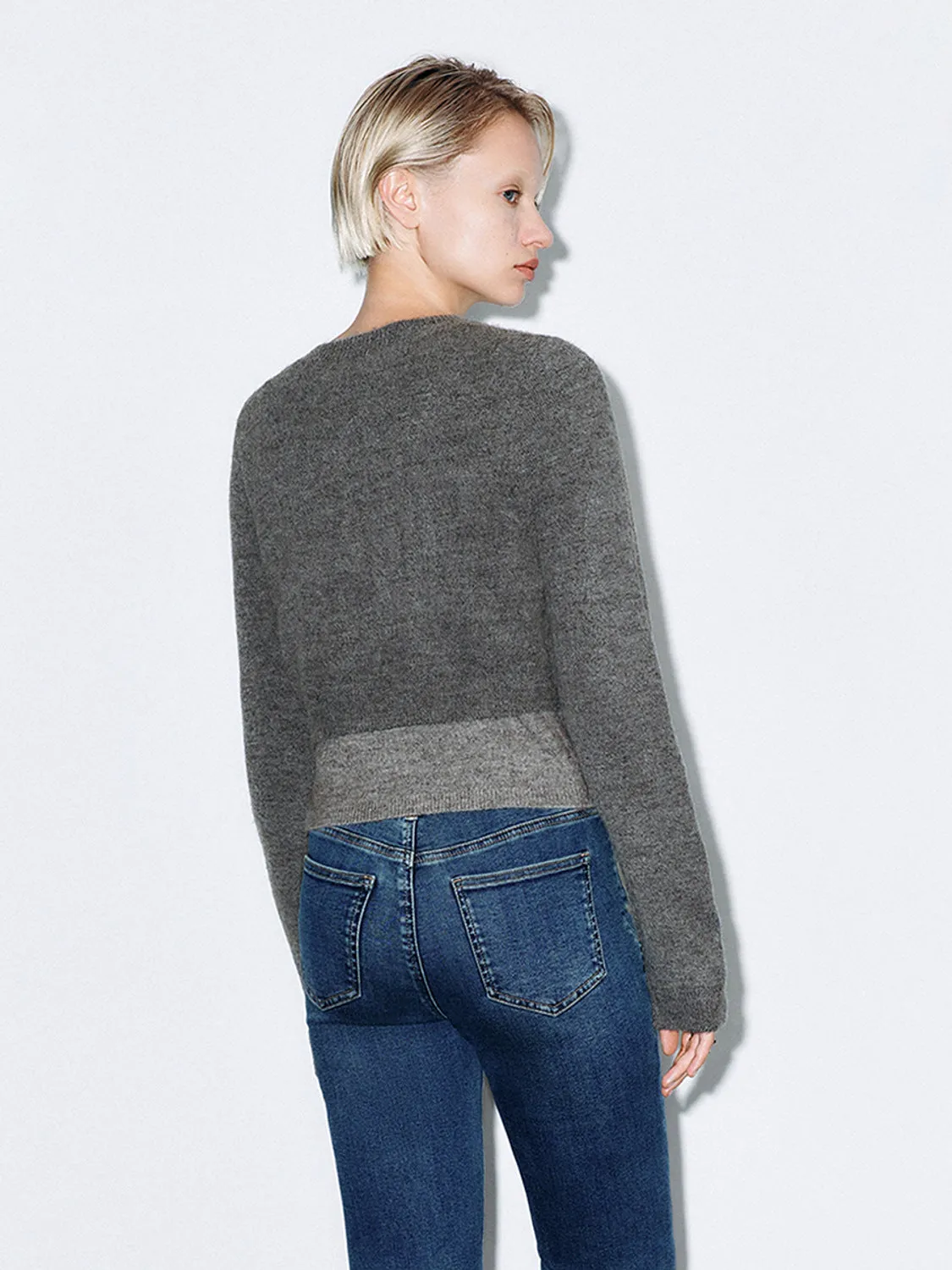 Button Up Cropped Knitted T-Shirts sold by Urban Revivo product image thumbnail 2