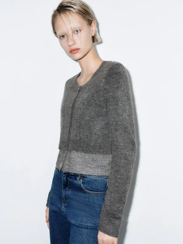 Button Up Cropped Knitted T-Shirts sold by Urban Revivo