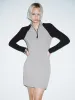 Zip Half Placket Skinny-Fit Dresses sold by Urban Revivo