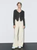 Bow Decor Wide-Leg Pants sold by Urban Revivo
