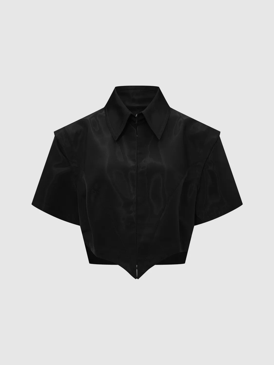 Cropped Button Up Shirts sold by Urban Revivo product image thumbnail 3