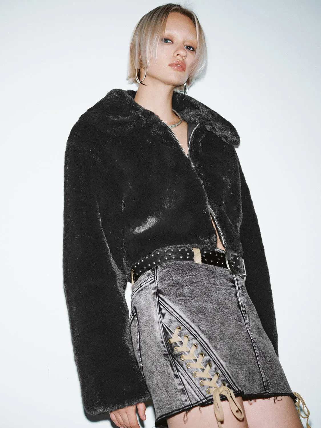Cropped Fur Coats sold by Urban Revivo