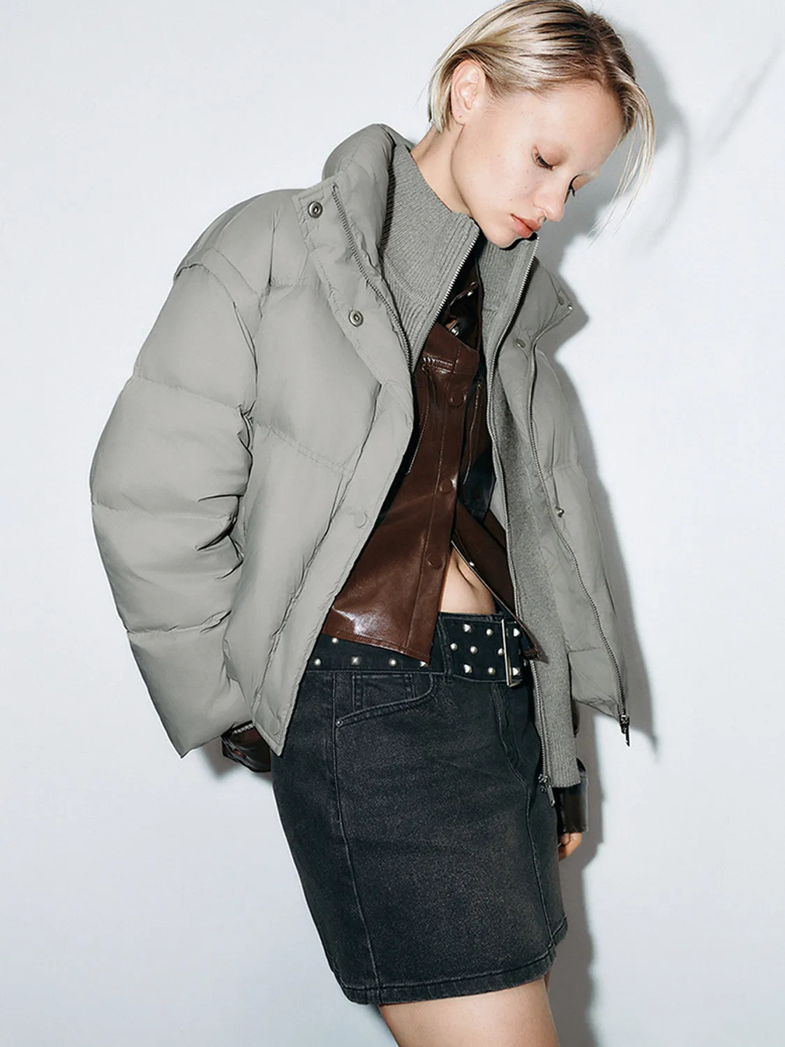 Loose Zip Front Puffer Jackets sold by Urban Revivo