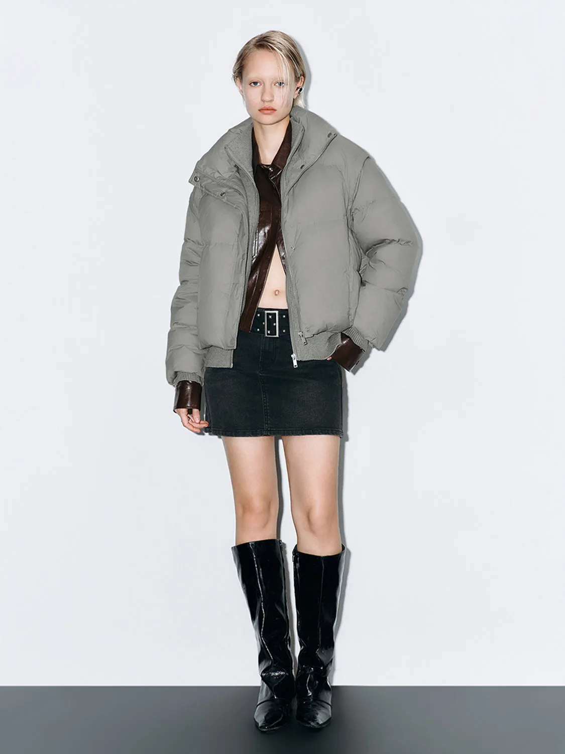 Loose Zip Front Puffer Jackets sold by Urban Revivo product image thumbnail 5