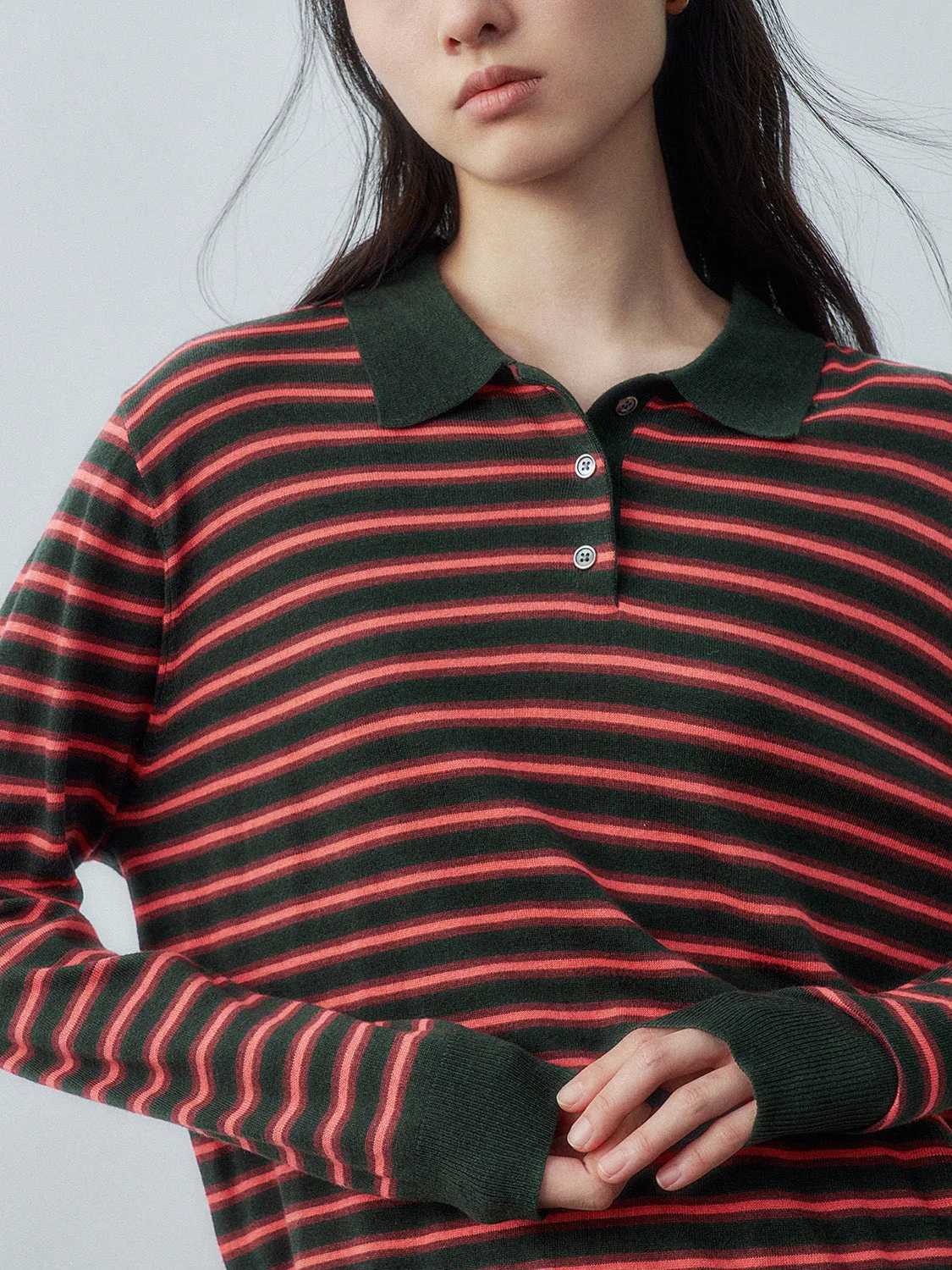 Striped Loose Knitted T-Shirts sold by Urban Revivo product image thumbnail 5