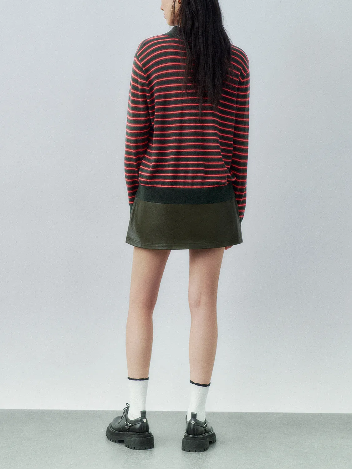 Striped Loose Knitted T-Shirts sold by Urban Revivo product image thumbnail 3