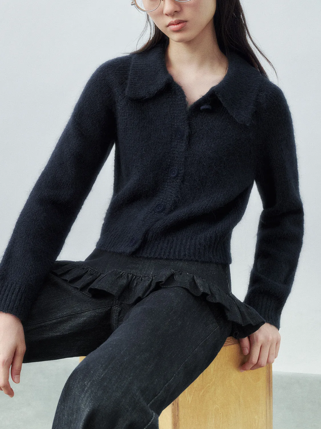 Shirt Collar Knitted Cardigans sold by Urban Revivo product image thumbnail 2