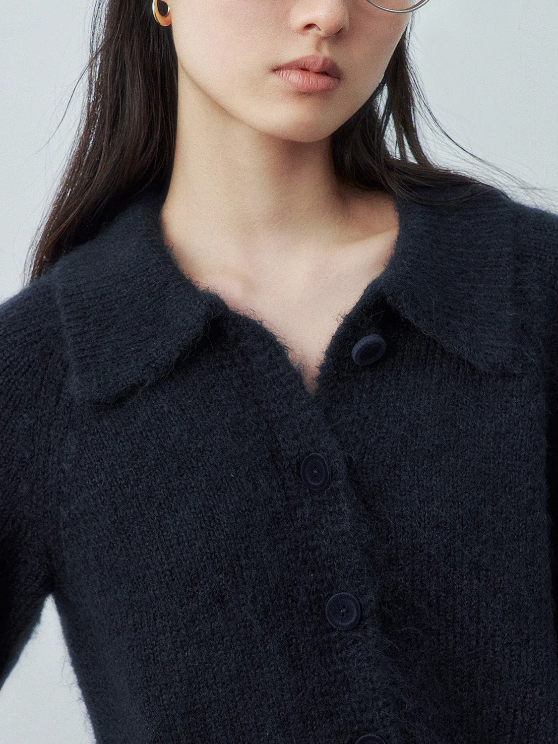 Shirt Collar Knitted Cardigans sold by Urban Revivo product image thumbnail 5