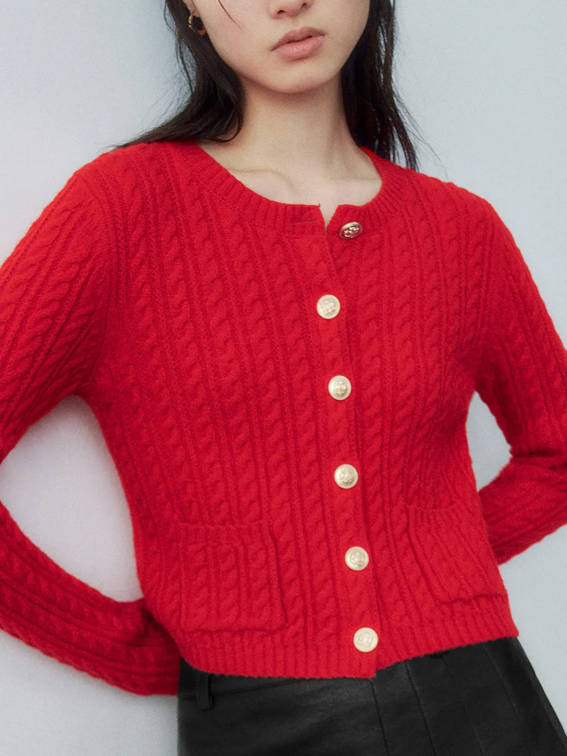 Skinny Button Up Knitted Cardigans sold by Urban Revivo product image thumbnail 5