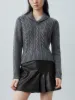 Cable Knitted Shawl Collar Knitted T-Shirts sold by Urban Revivo