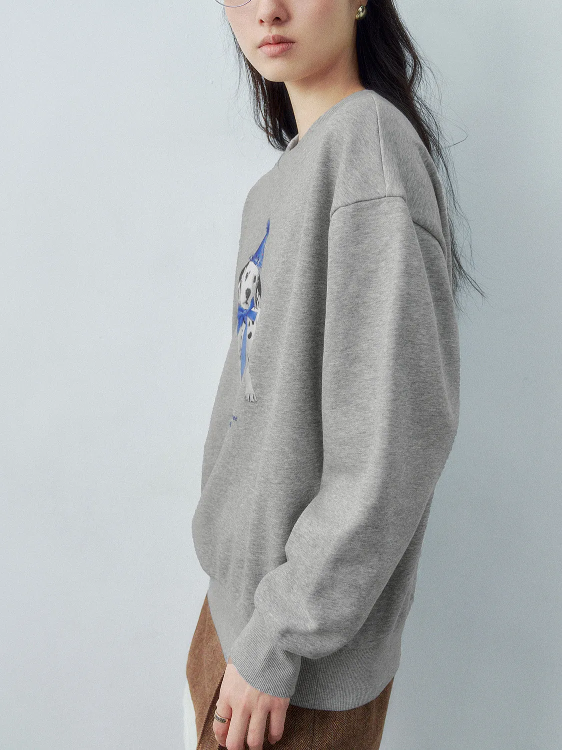 Crew Neck Loose Sweatshirts sold by Urban Revivo product image thumbnail 2