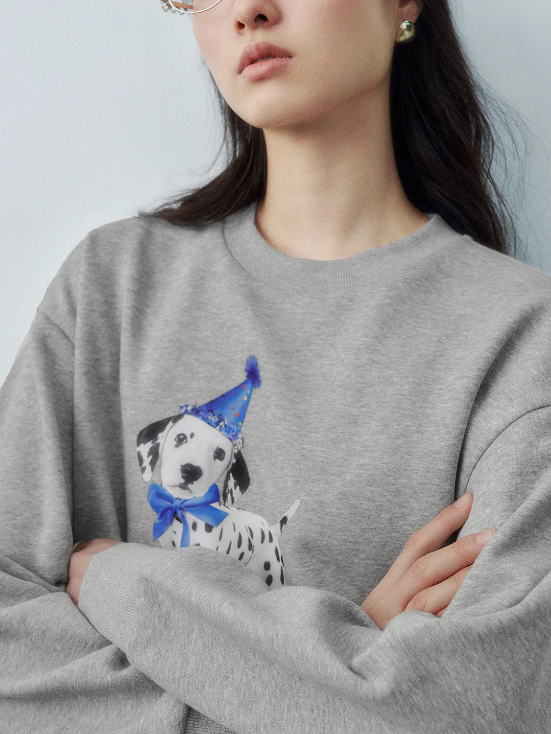 Crew Neck Loose Sweatshirts sold by Urban Revivo product image thumbnail 5