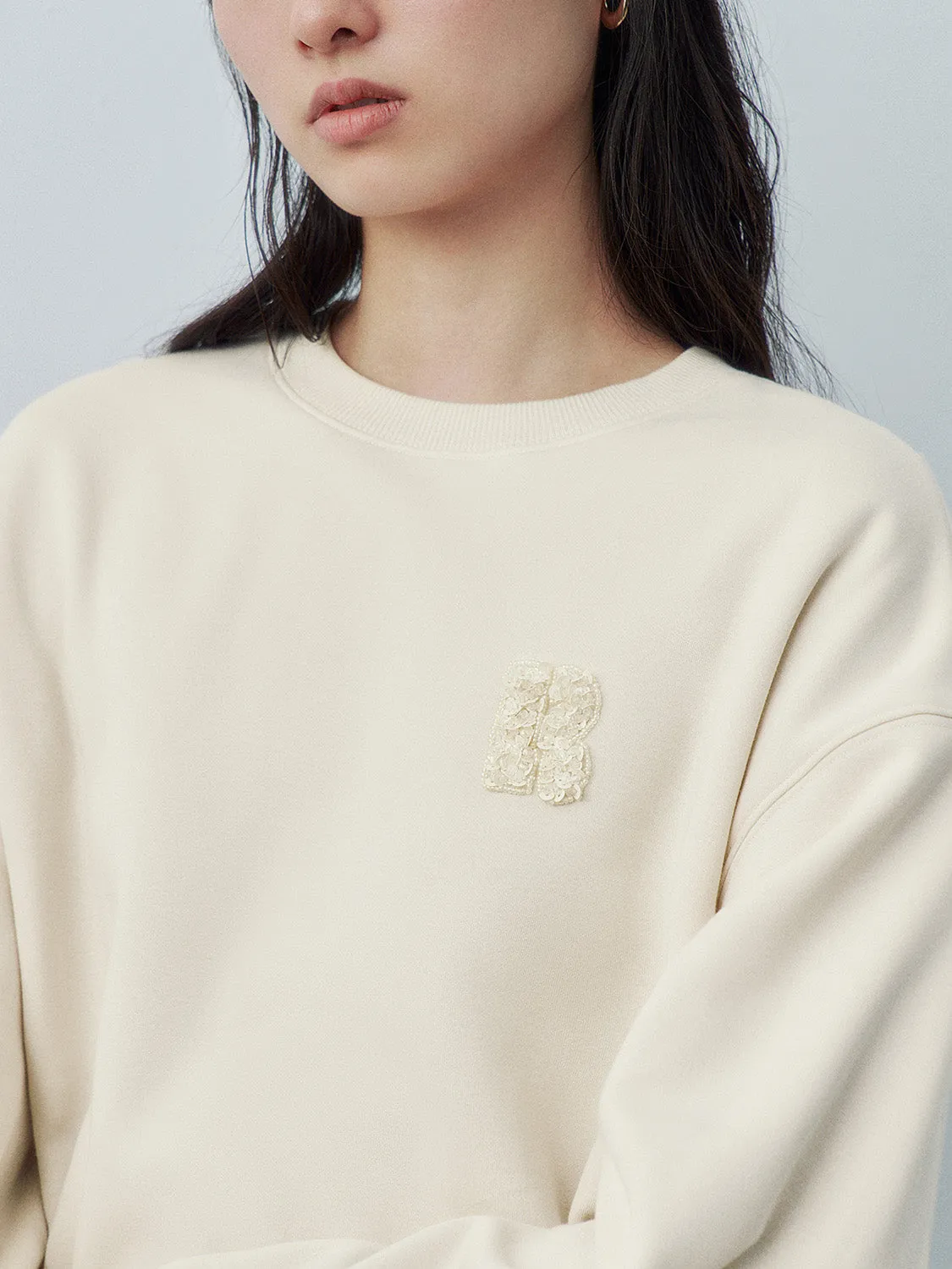 Crew Neck Loose Sweatshirts sold by Urban Revivo product image thumbnail 5