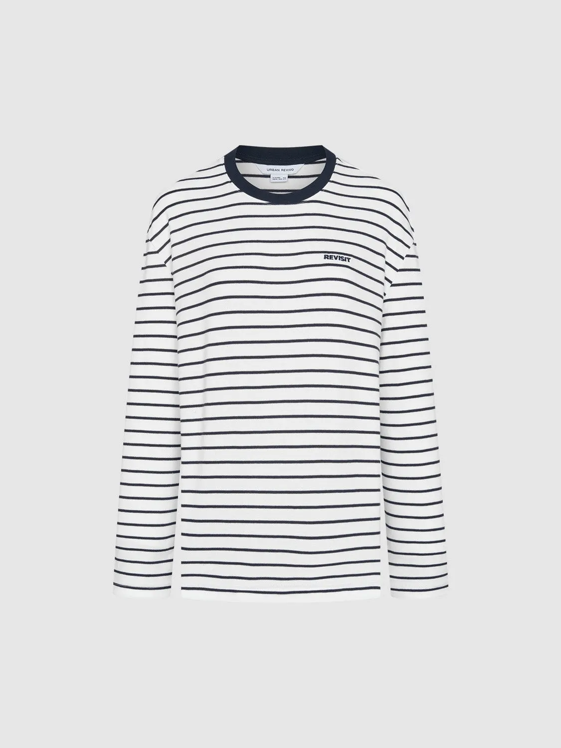 Striped Loose T-Shirts sold by Urban Revivo product image thumbnail 3