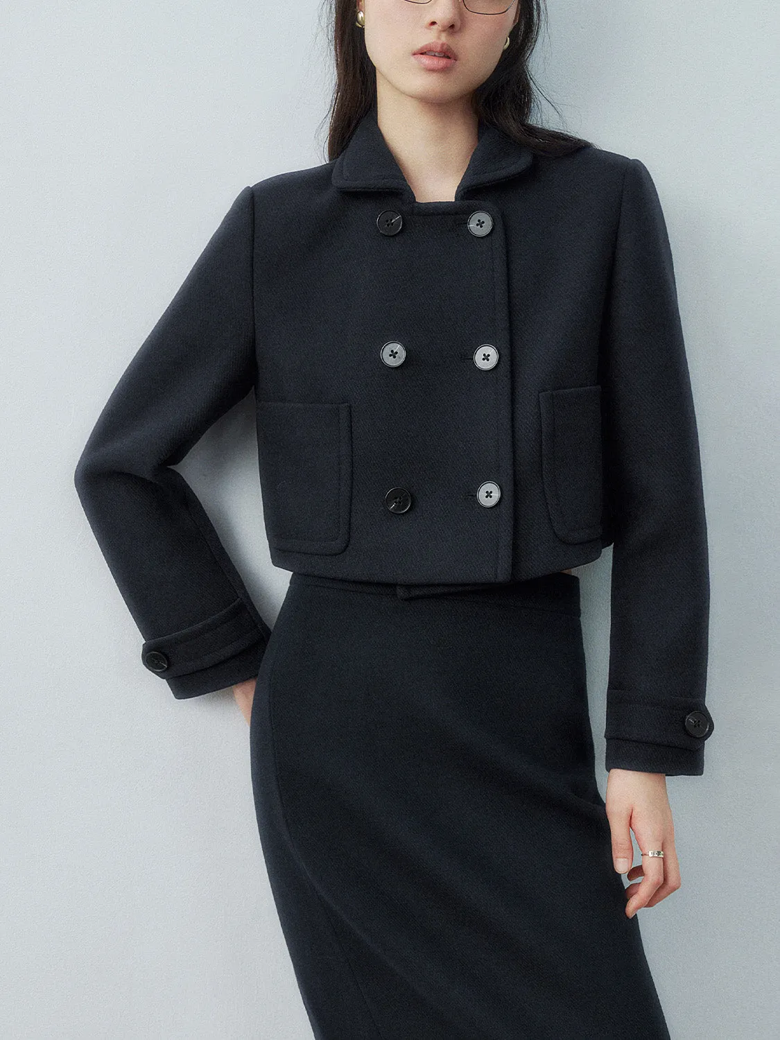 Cropped Double Breasted Jackets sold by Urban Revivo