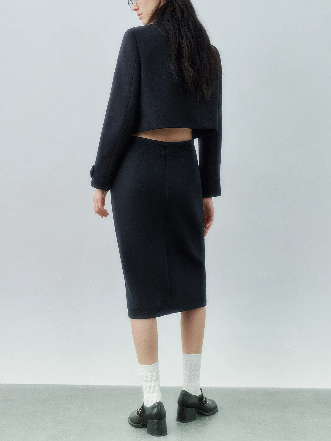 Cropped Double Breasted Jackets sold by Urban Revivo product image thumbnail 3