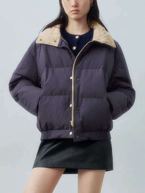 Quilted Down Press Button Puffer Jackets sold by Urban Revivo