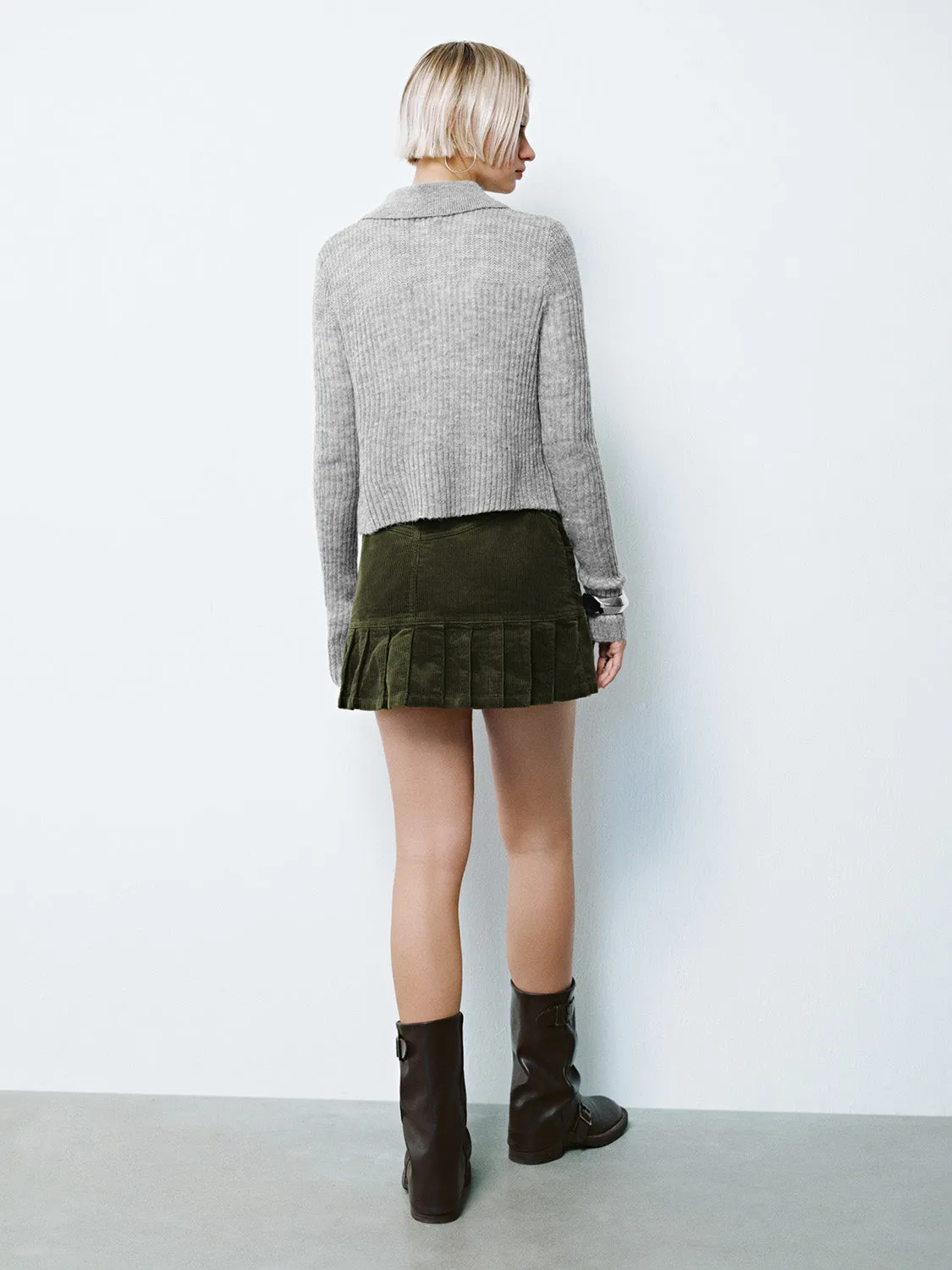 Button Up Shirt Collar Knitted Cardigans sold by Urban Revivo product image thumbnail 3