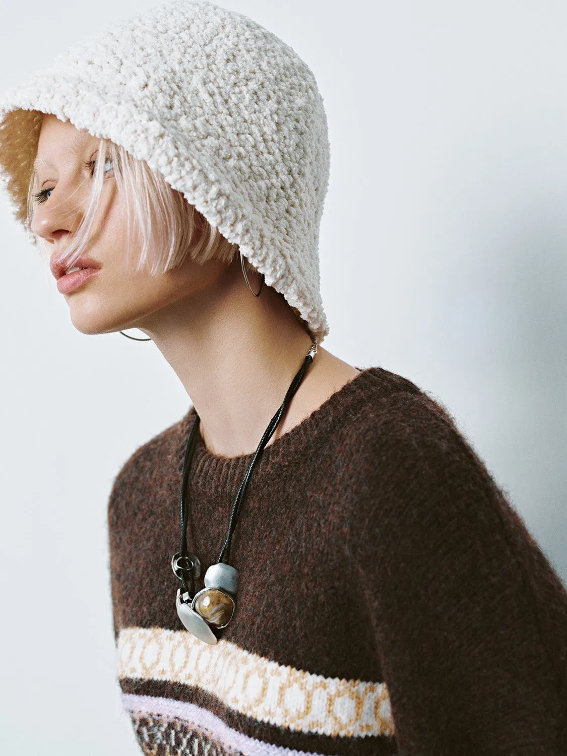 Fair Isle Crew Neck Knitted T-Shirts sold by Urban Revivo product image thumbnail 5