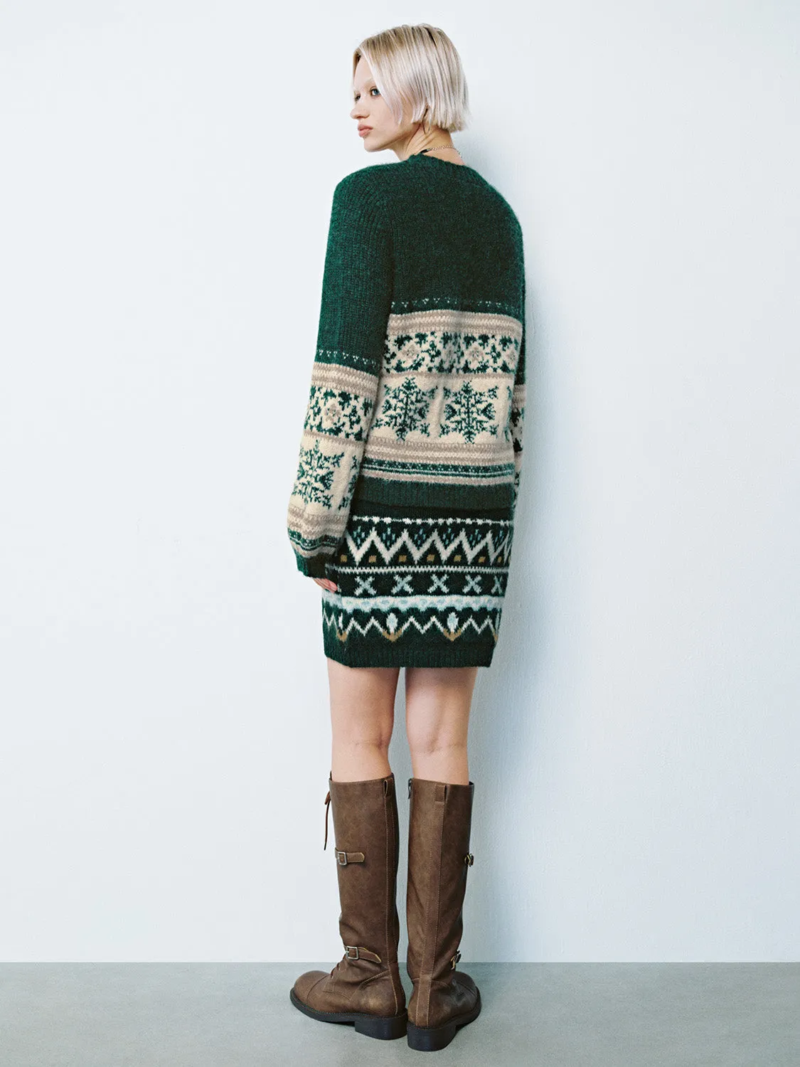 Fair Isle Crew Neck Knitted T-Shirts sold by Urban Revivo product image thumbnail 3