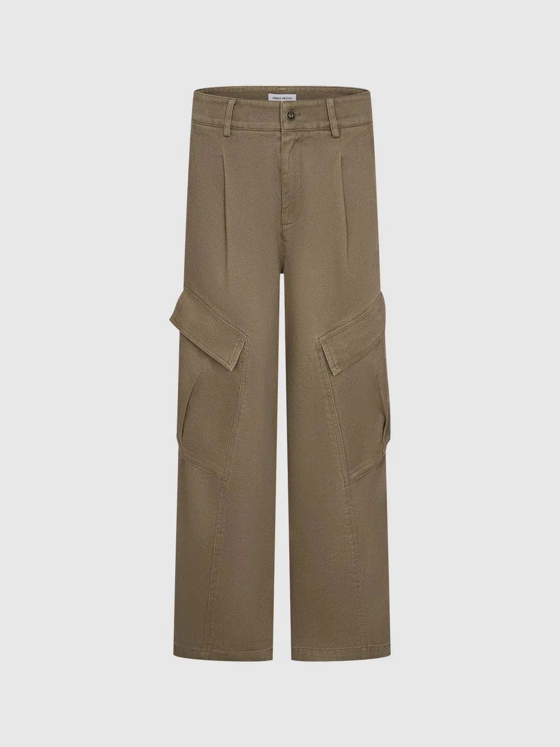 Side Pocket Wide-Leg Pants sold by Urban Revivo