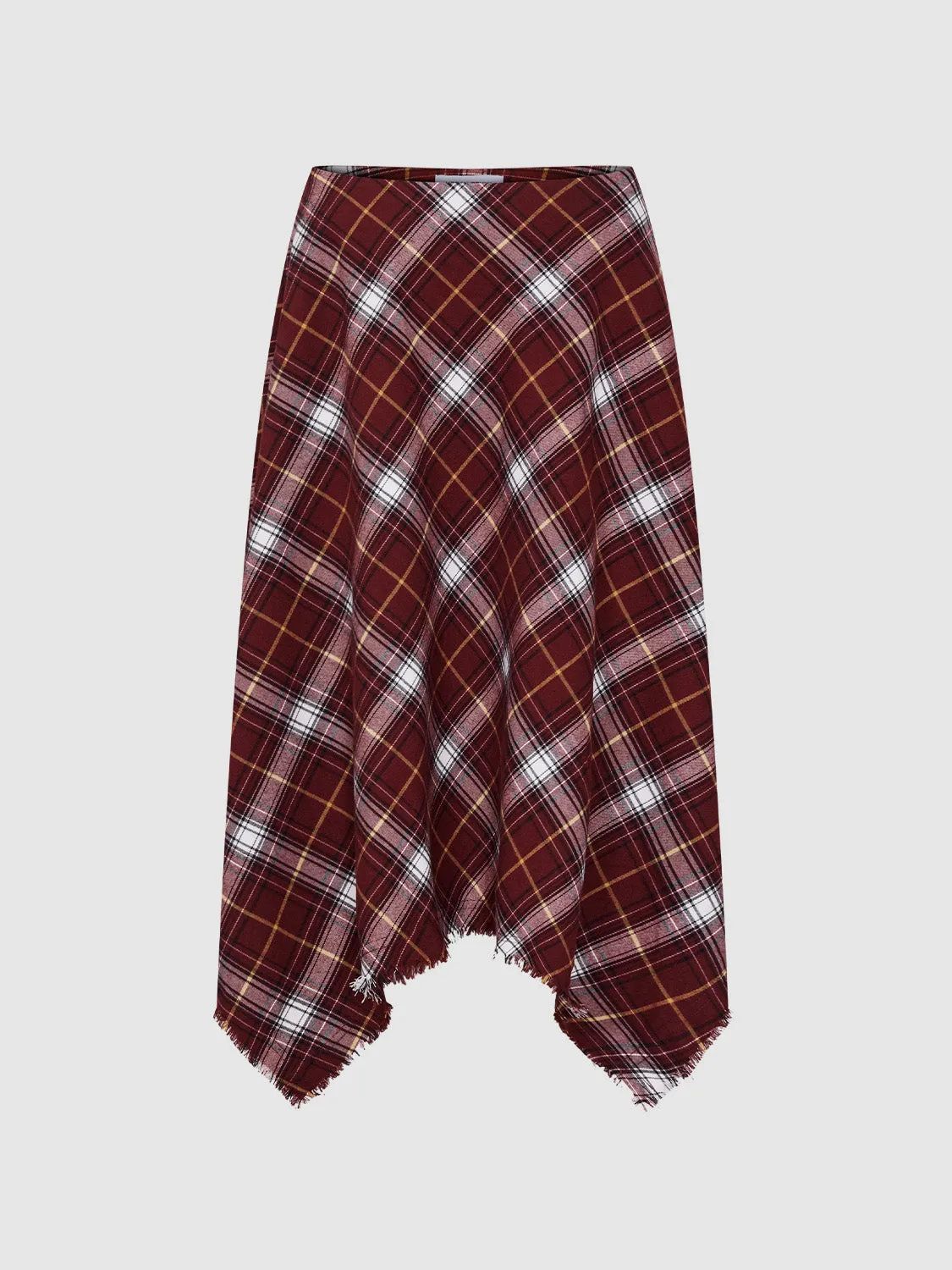 Plaid Irregular A-Line Skirts sold by Urban Revivo product image thumbnail 3