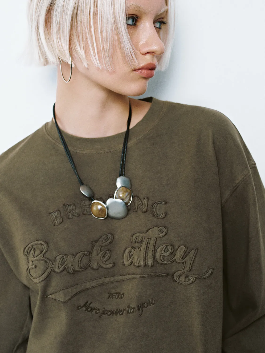 Loose Long Sleeve T-Shirts sold by Urban Revivo product image thumbnail 5