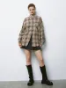 Plaid Loose Long Sleeve Shirts sold by Urban Revivo
