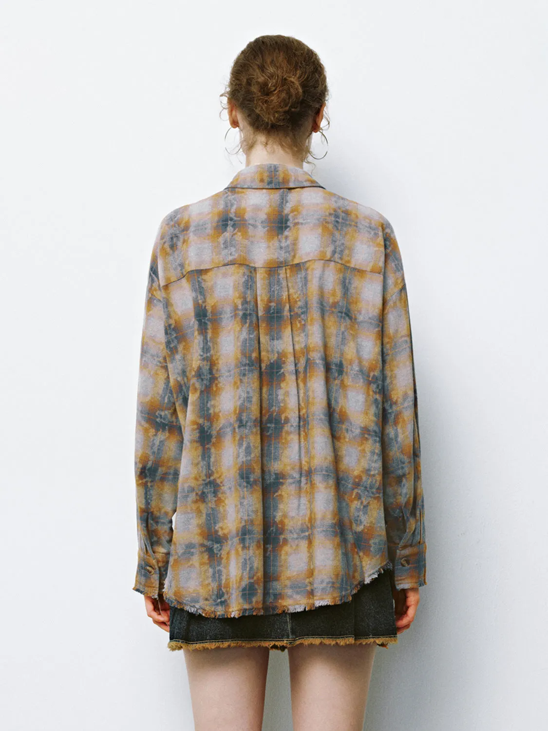 Plaid Loose Long Sleeve Shirts sold by Urban Revivo product image thumbnail 2