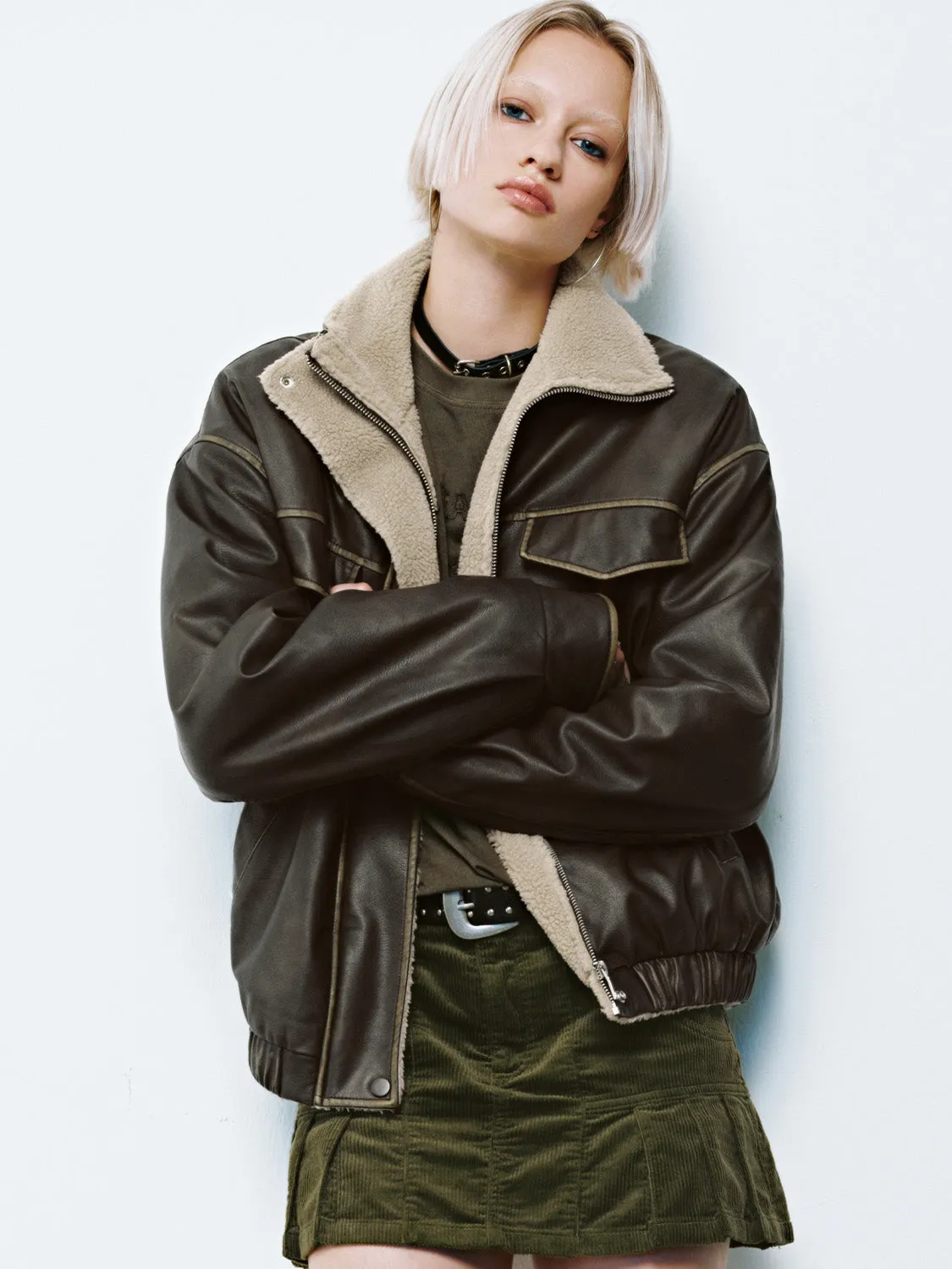 Leather Shearling Jackets sold by Urban Revivo