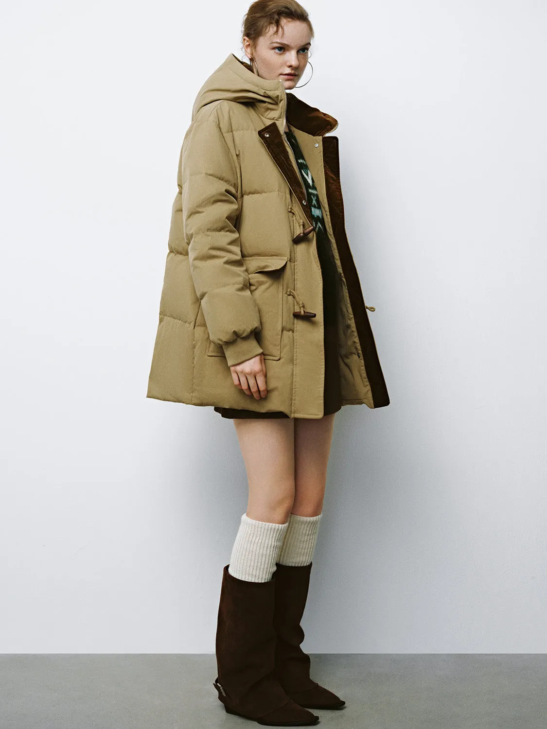 Midi Toggle Button Padded Down Outerwear sold by Urban Revivo product image thumbnail 4