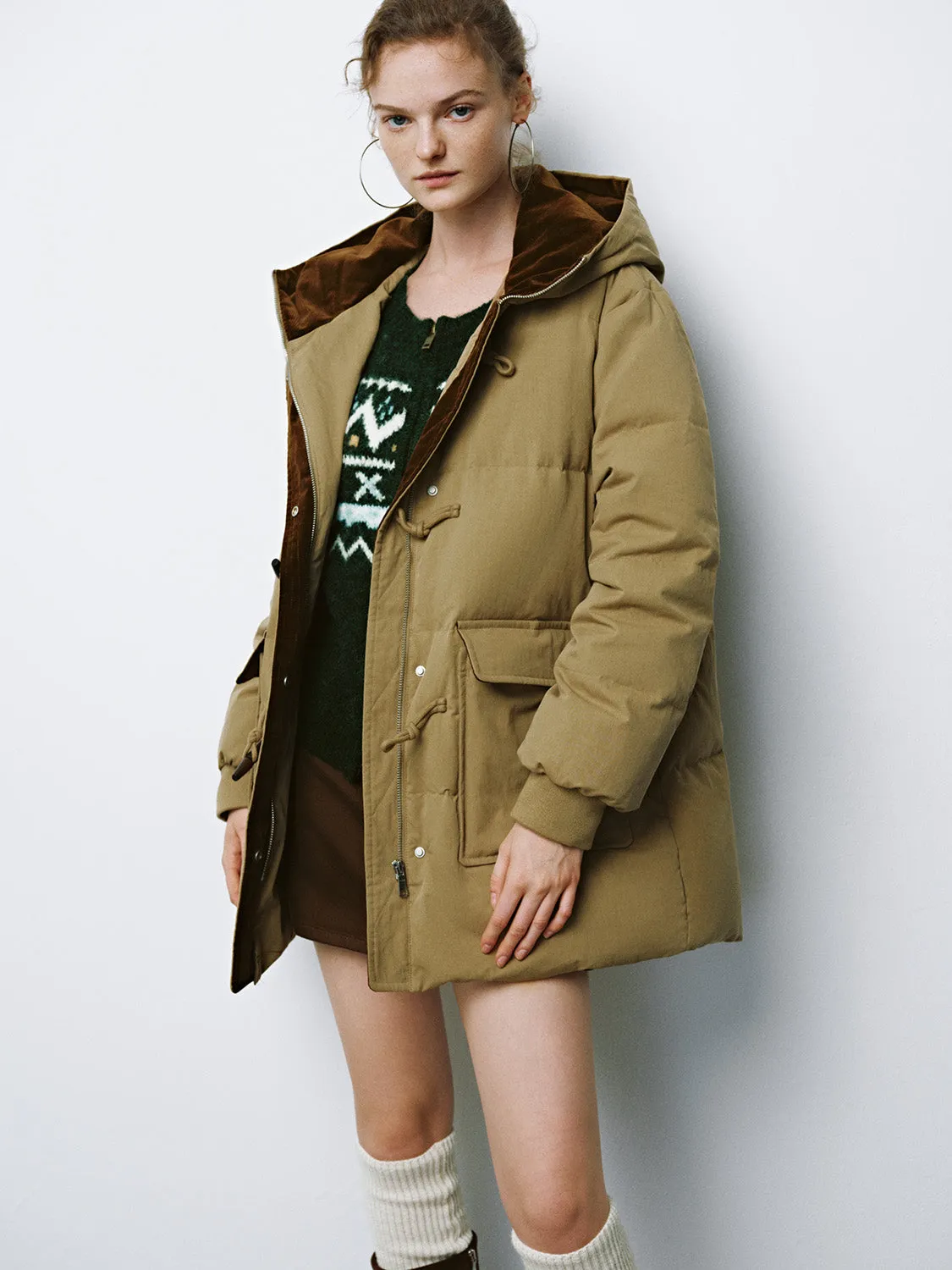 Midi Toggle Button Padded Down Outerwear sold by Urban Revivo product image thumbnail 2