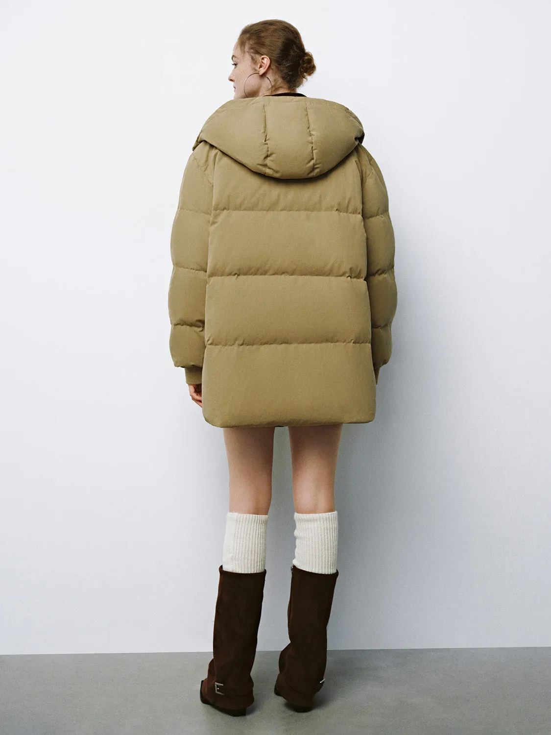 Midi Toggle Button Padded Down Outerwear sold by Urban Revivo product image thumbnail 3