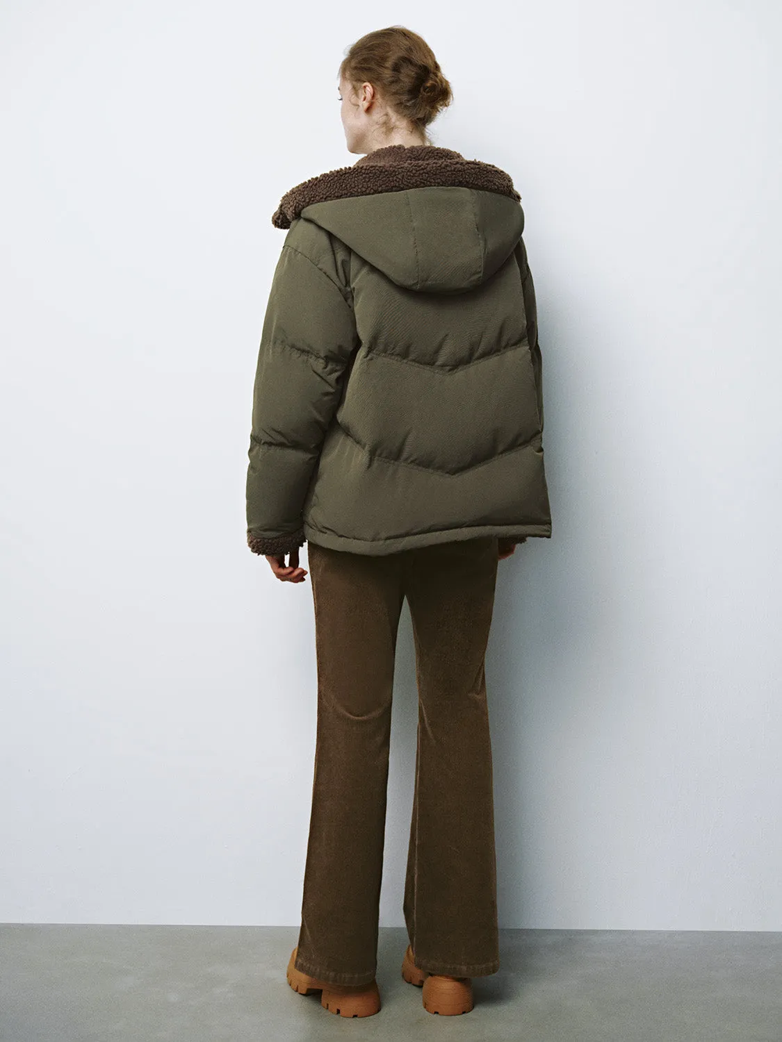 Quilted Down Puffer Shearling Jackets sold by Urban Revivo product image thumbnail 3