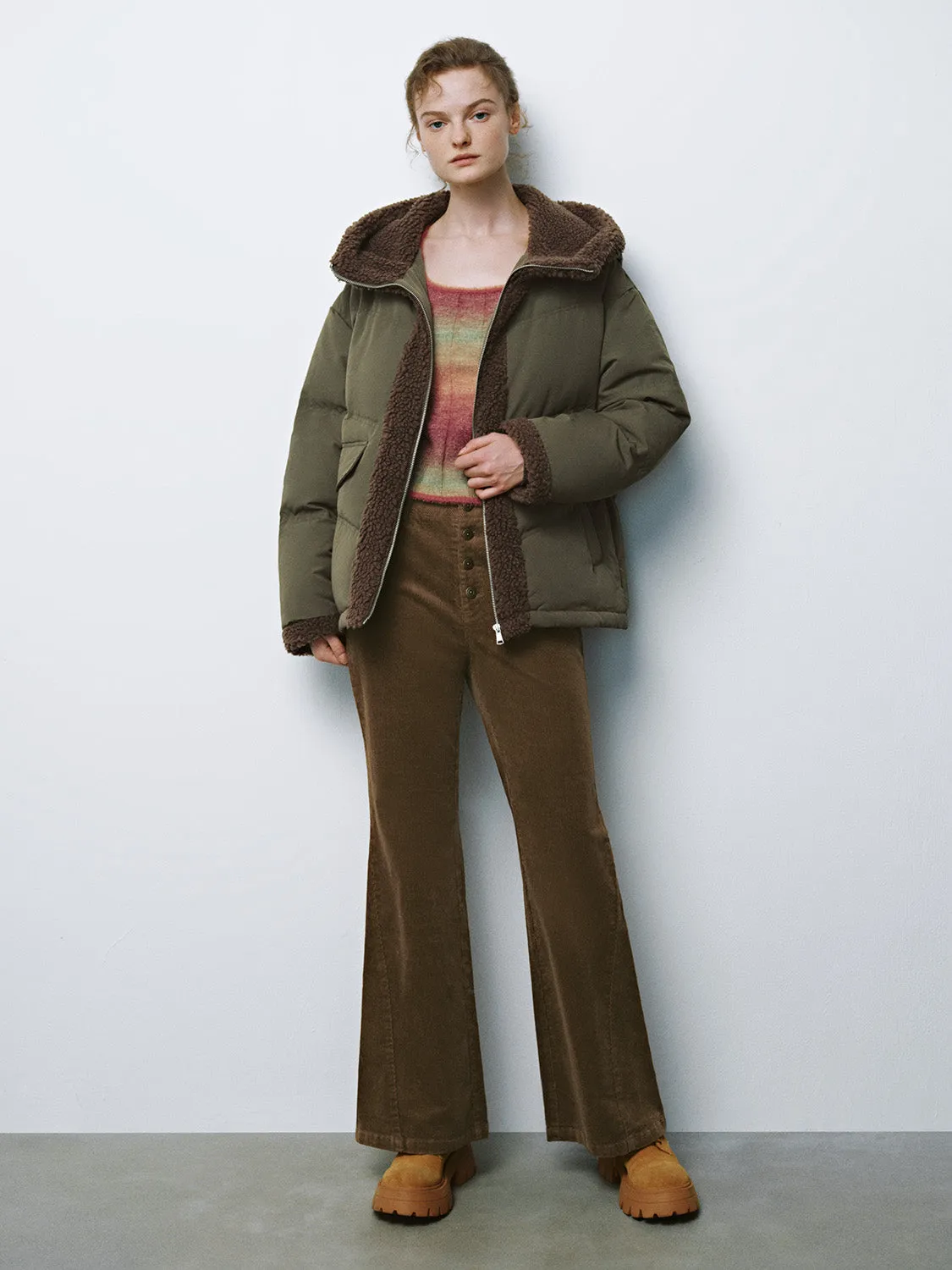 Quilted Down Puffer Shearling Jackets sold by Urban Revivo product image thumbnail 4