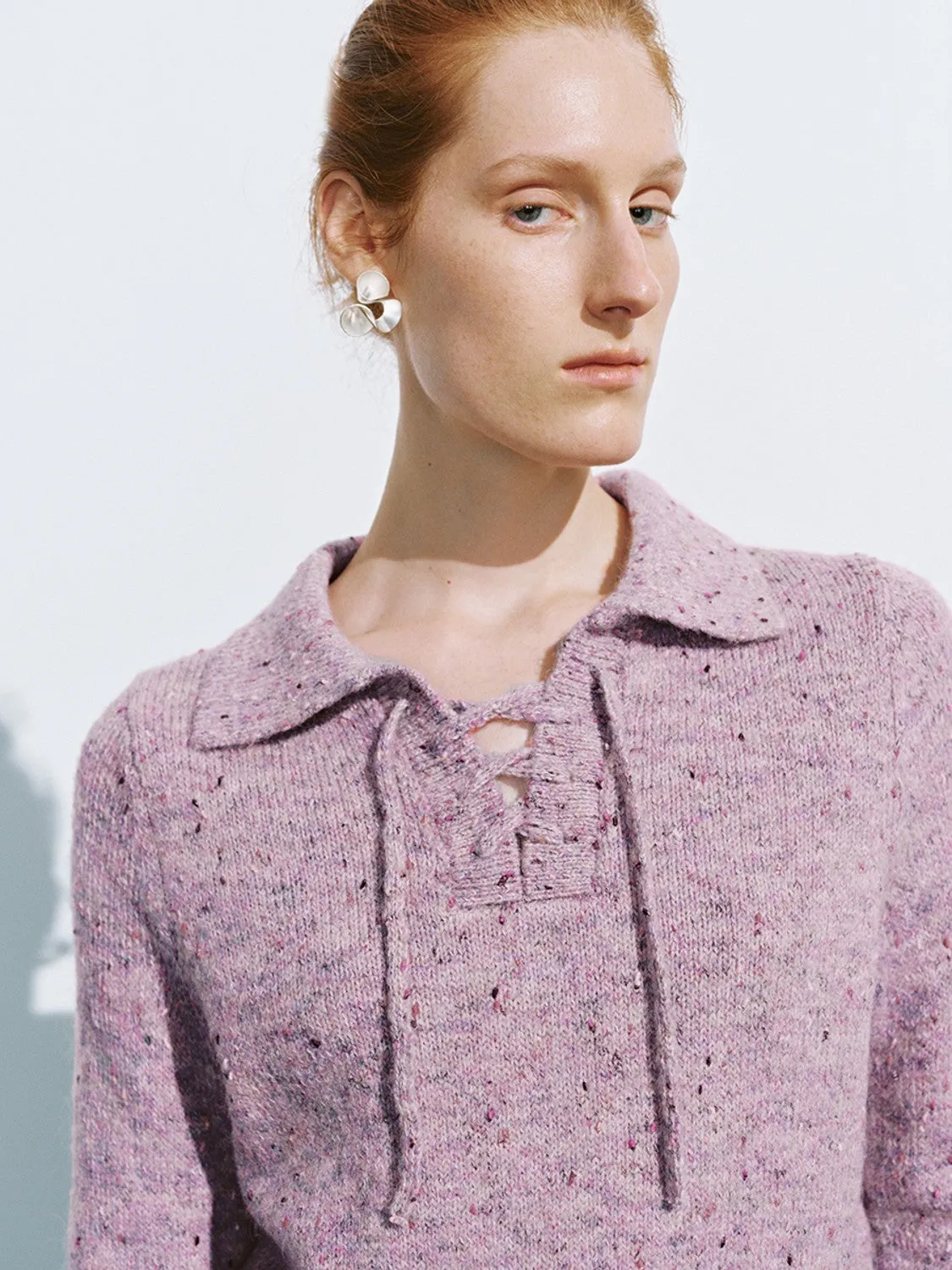 Cropped Lace-Up Knitted T-Shirts sold by Urban Revivo product image thumbnail 3