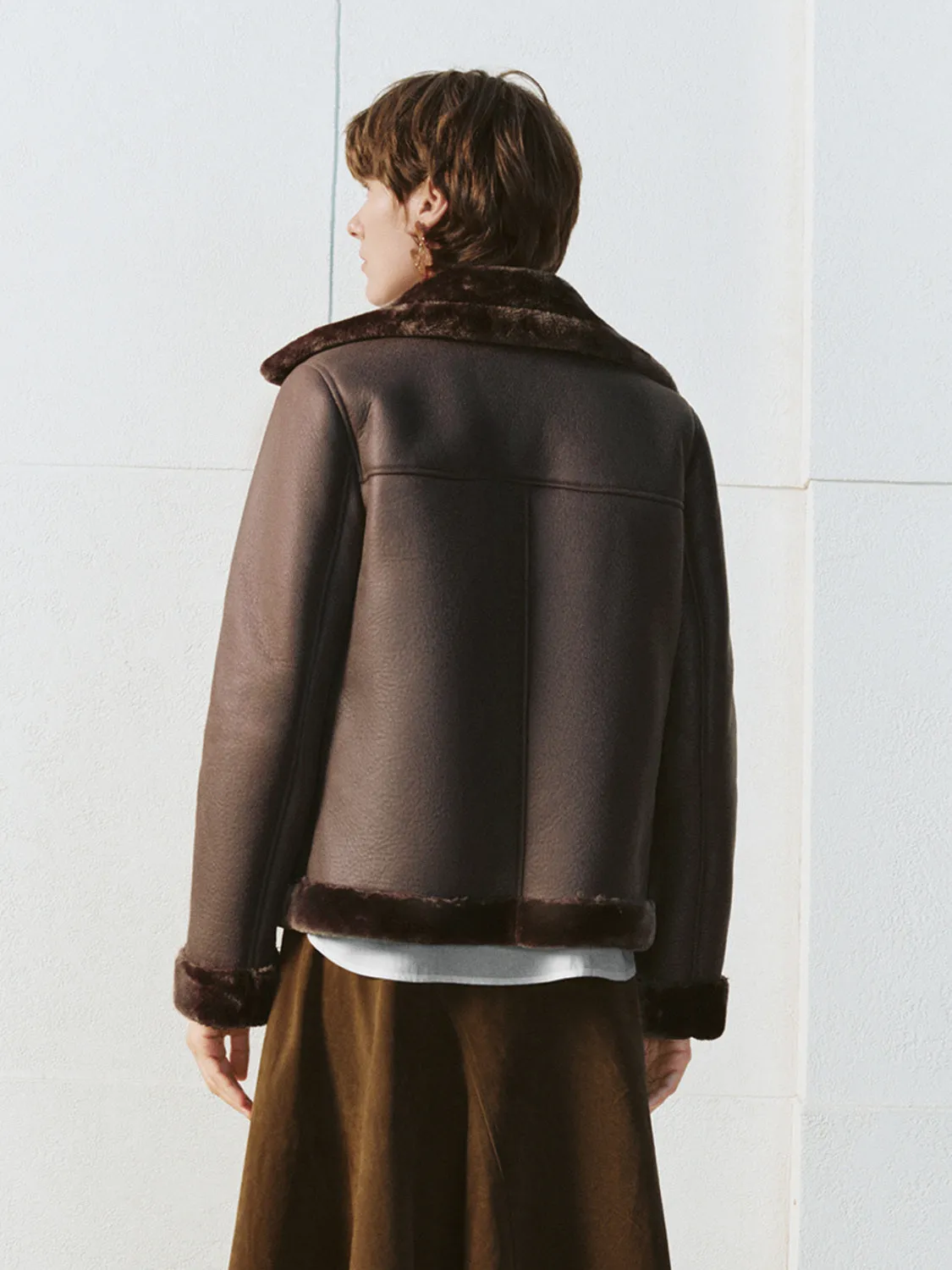 Leather Shearling Jackets sold by Urban Revivo product image thumbnail 2