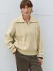 Wide Lapel Loose Knitted T-Shirts sold by Urban Revivo