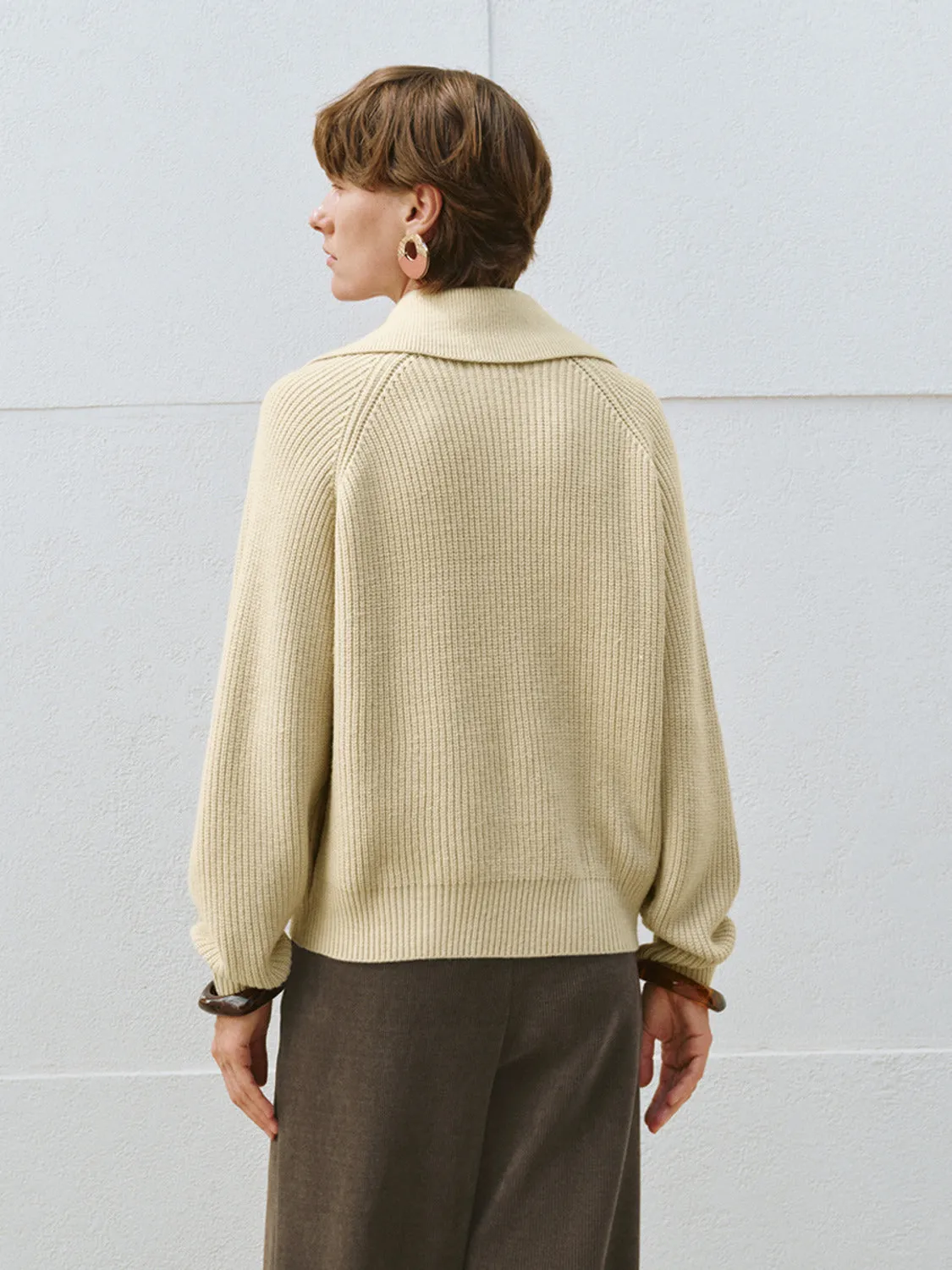 Wide Lapel Loose Knitted T-Shirts sold by Urban Revivo product image thumbnail 2