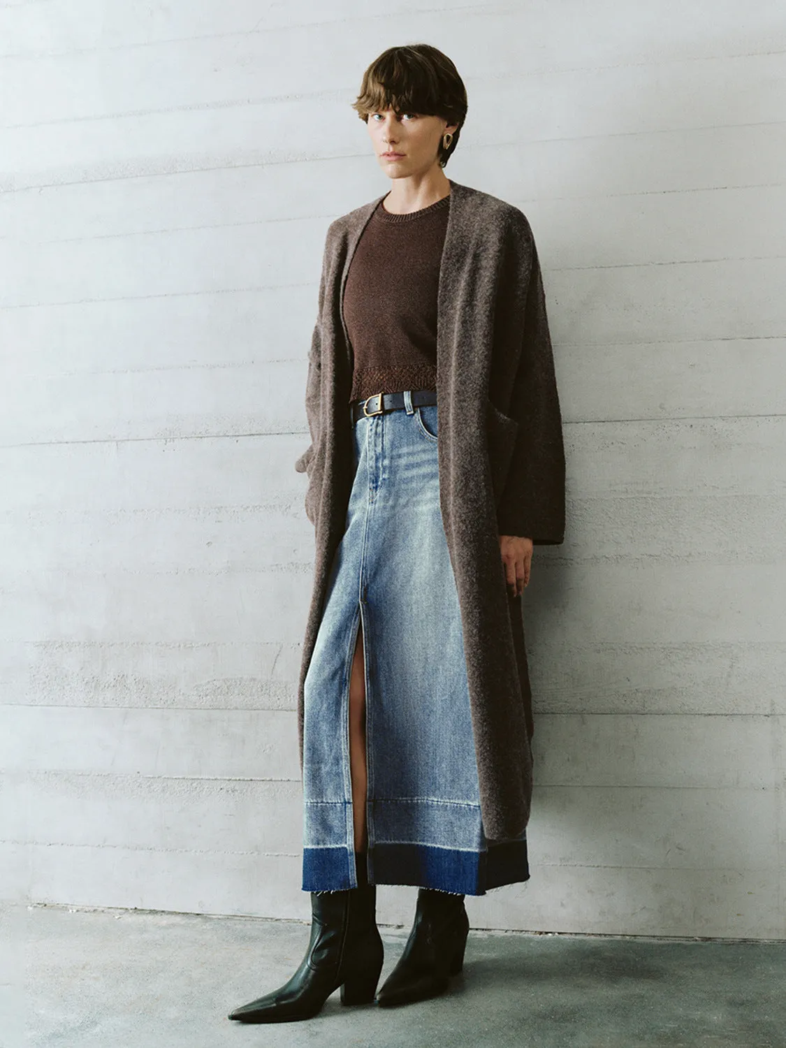 Maxi Open Front Knitted Cardigans sold by Urban Revivo product image thumbnail 4